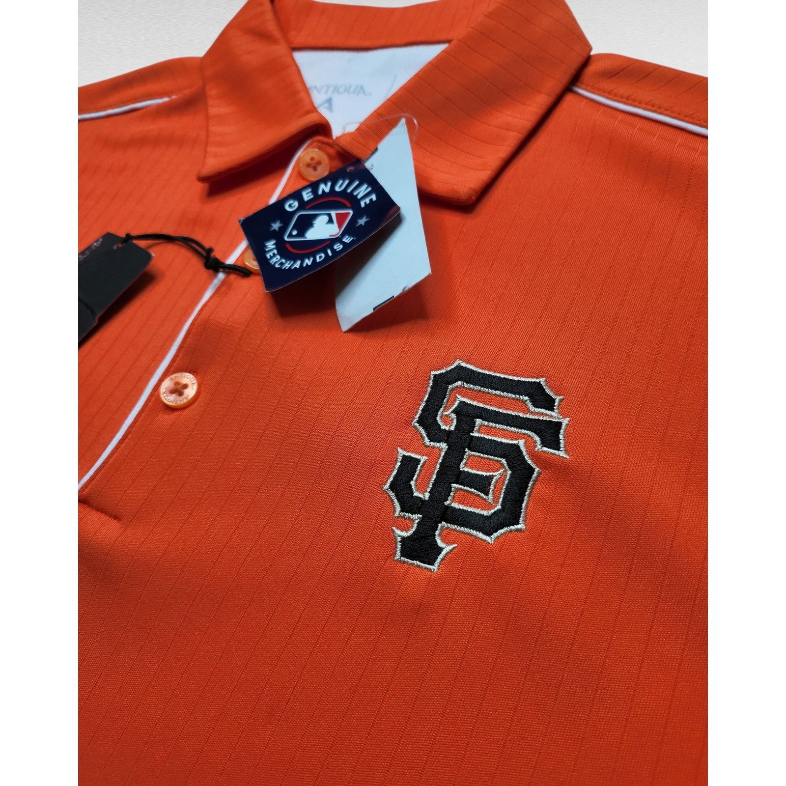 Antigua NWT San Francisco Giants Men's Antigua Polo Orange Size S Size US S / EU 44-46 / 1 - 3 Thumbnail