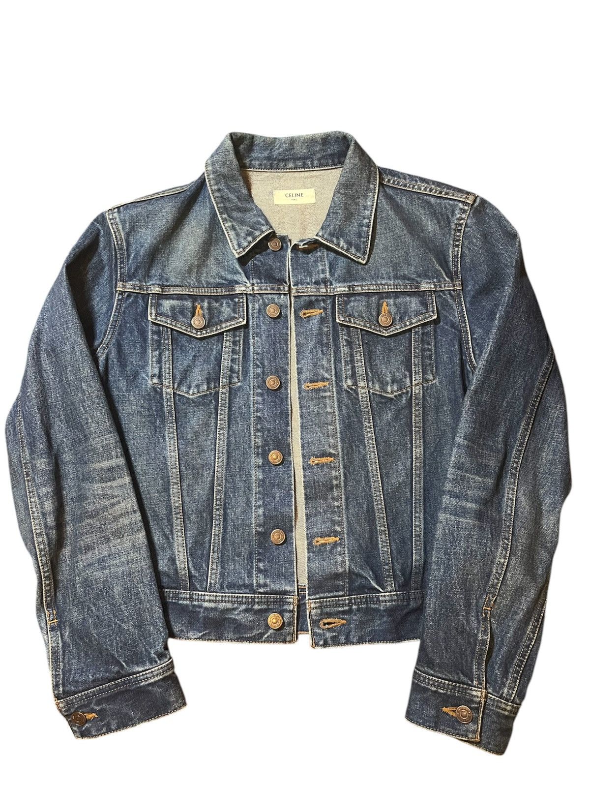 【マスト商品♪】CELINE JEANS JACKET トリオンフ BUTTONS Celine Jean and denim jackets for Women | Online Sale up to