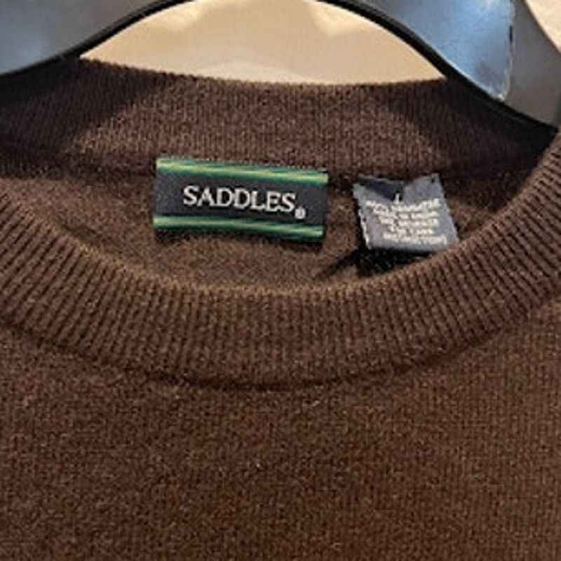 Other × Vintage NWT Saddles Sweater Jumper Cashmere Mens Crew Neck Sz L Size US L / EU 52-54 / 3 - 5 Thumbnail