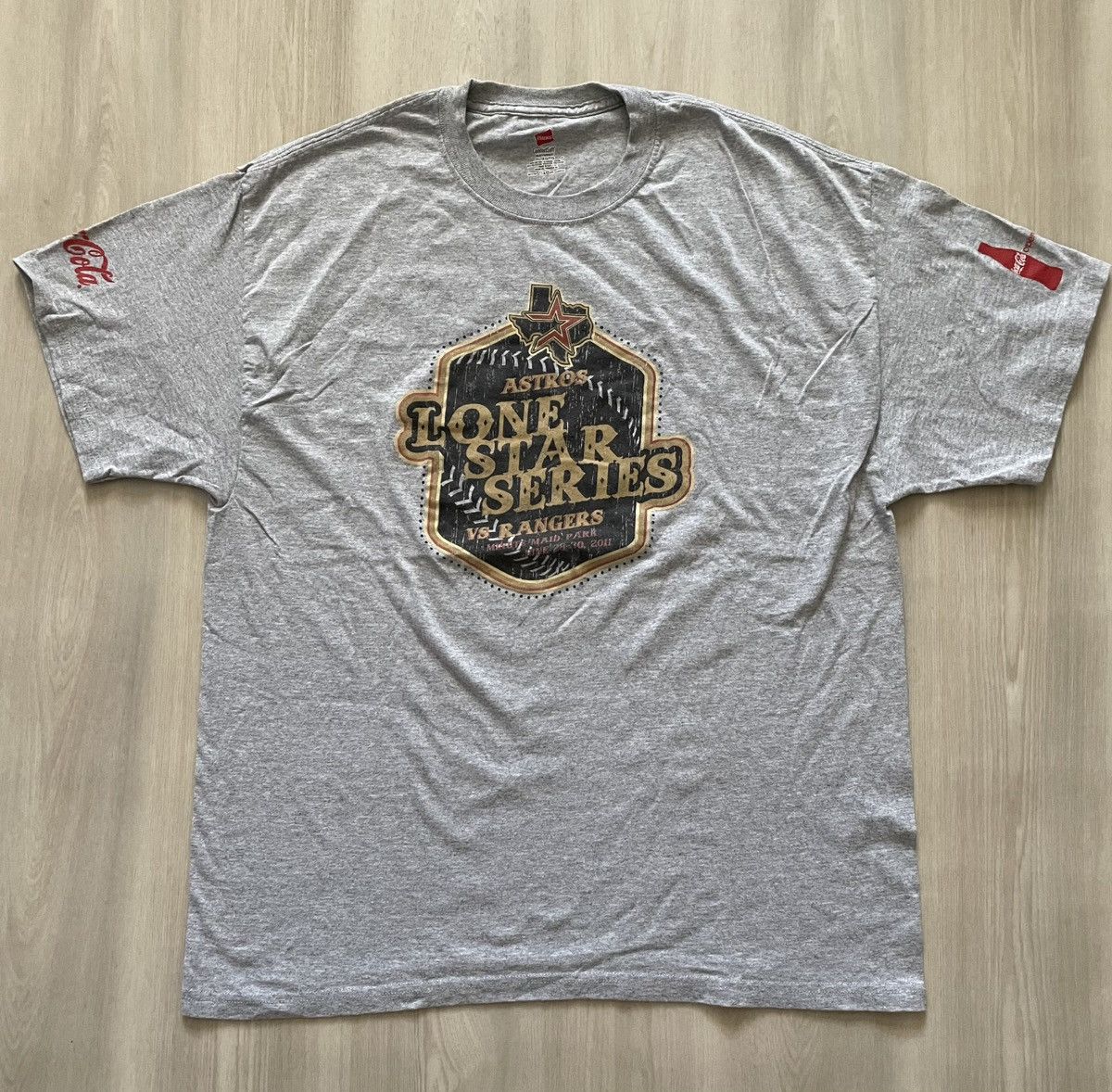 Vintage 2011 Houston Astros vs Texas Rangers Lone Star Series Sz XL Size US XL / EU 56 / 4 - 2 Thumbnail
