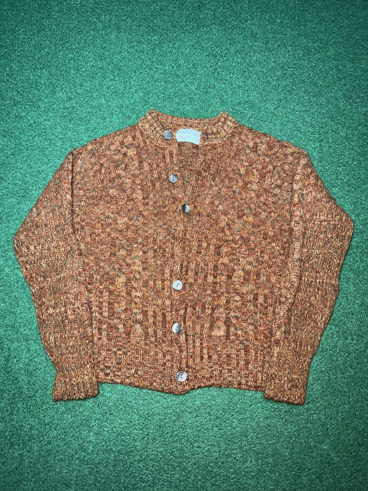 Vintage Vintage Thane Wool 50s 60s Knit Cardigan S/M 18x21 Sweater Size M / US 6-8 / IT 42-44 - 1 Thumbnail