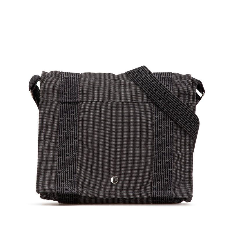Hermes Hermes Herline Basaspm Canvas Shoulder Bag Canvas Crossbody Bag in Grey, Women's