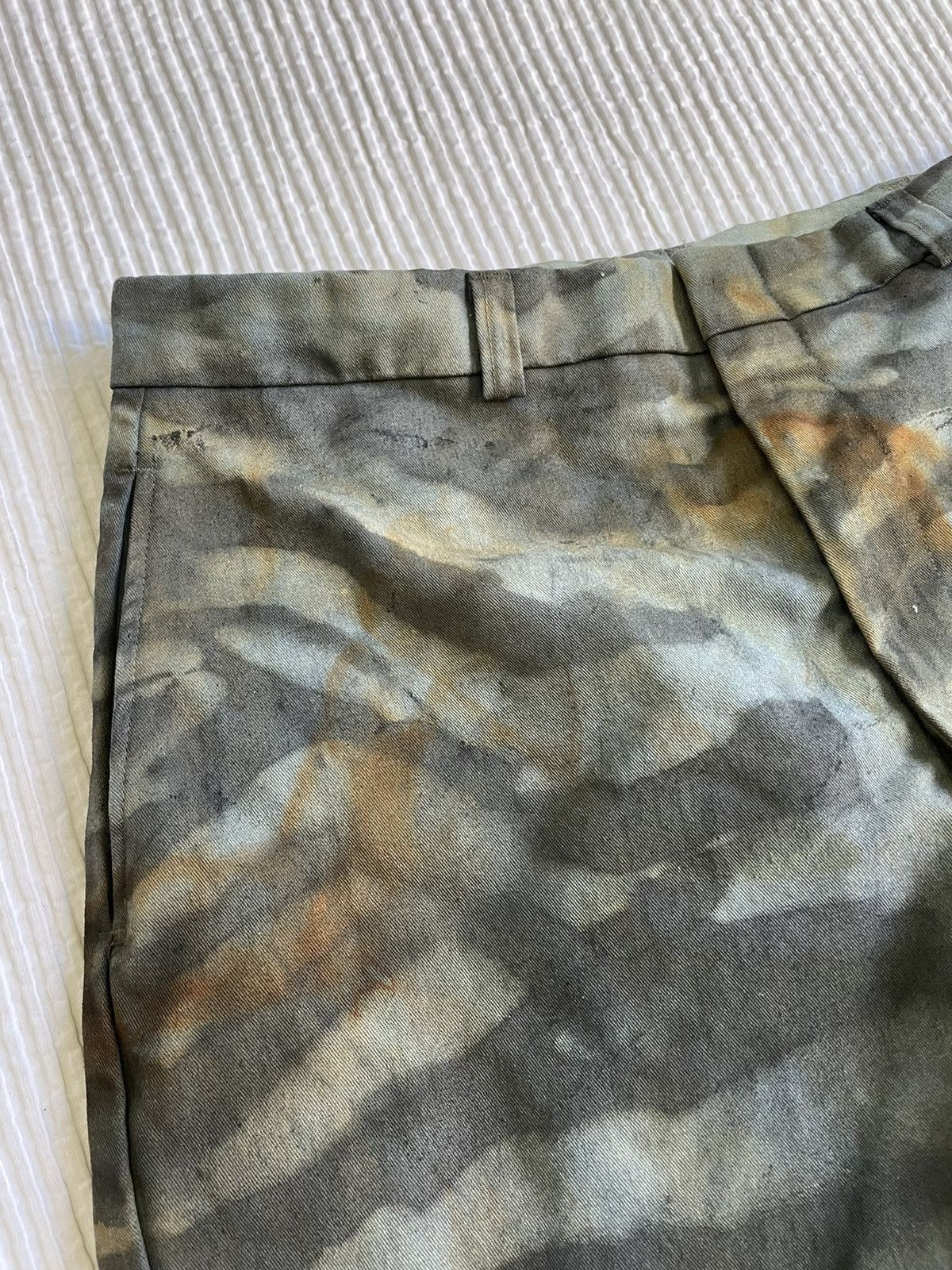 Handmade Rust Indigo Paint Grr Bb Hand Camo Tiger Stripe Pants Size US 33 - 3 Thumbnail