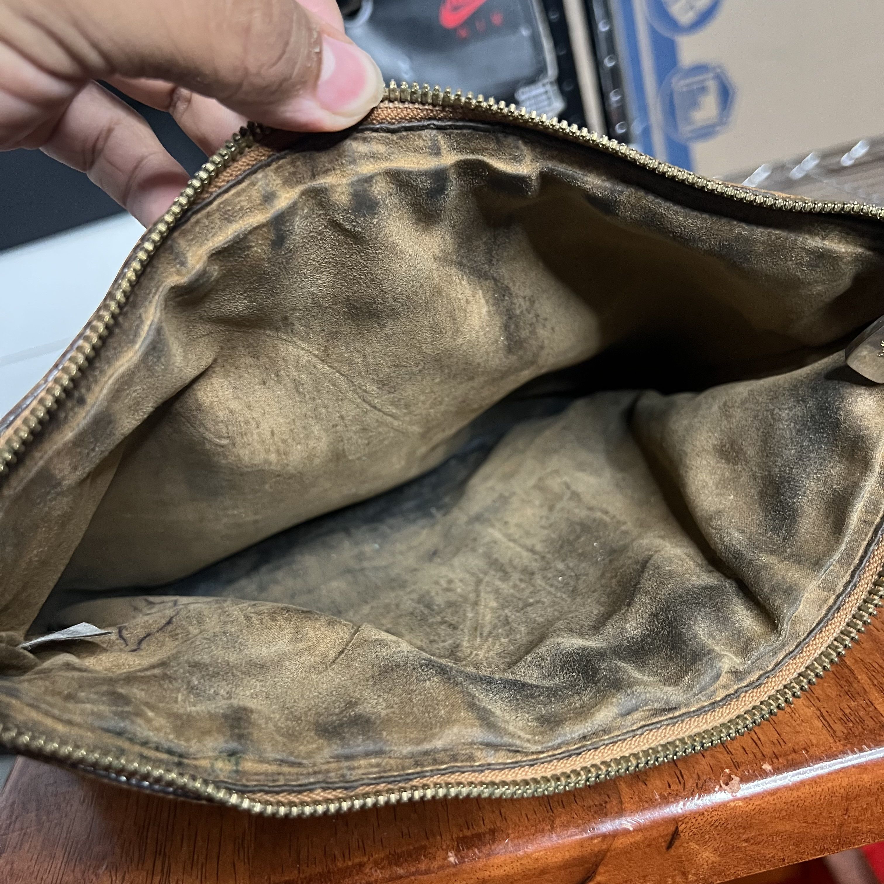 MCM MCM Visetos Crossbody Pouch in Cognac Size ONE SIZE - 15 Thumbnail