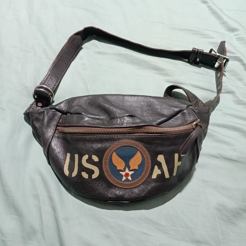 The Real McCoy's Toys McCoy Leather Waist Bag USAAF - dmc Size ONE SIZE - 1 Thumbnail