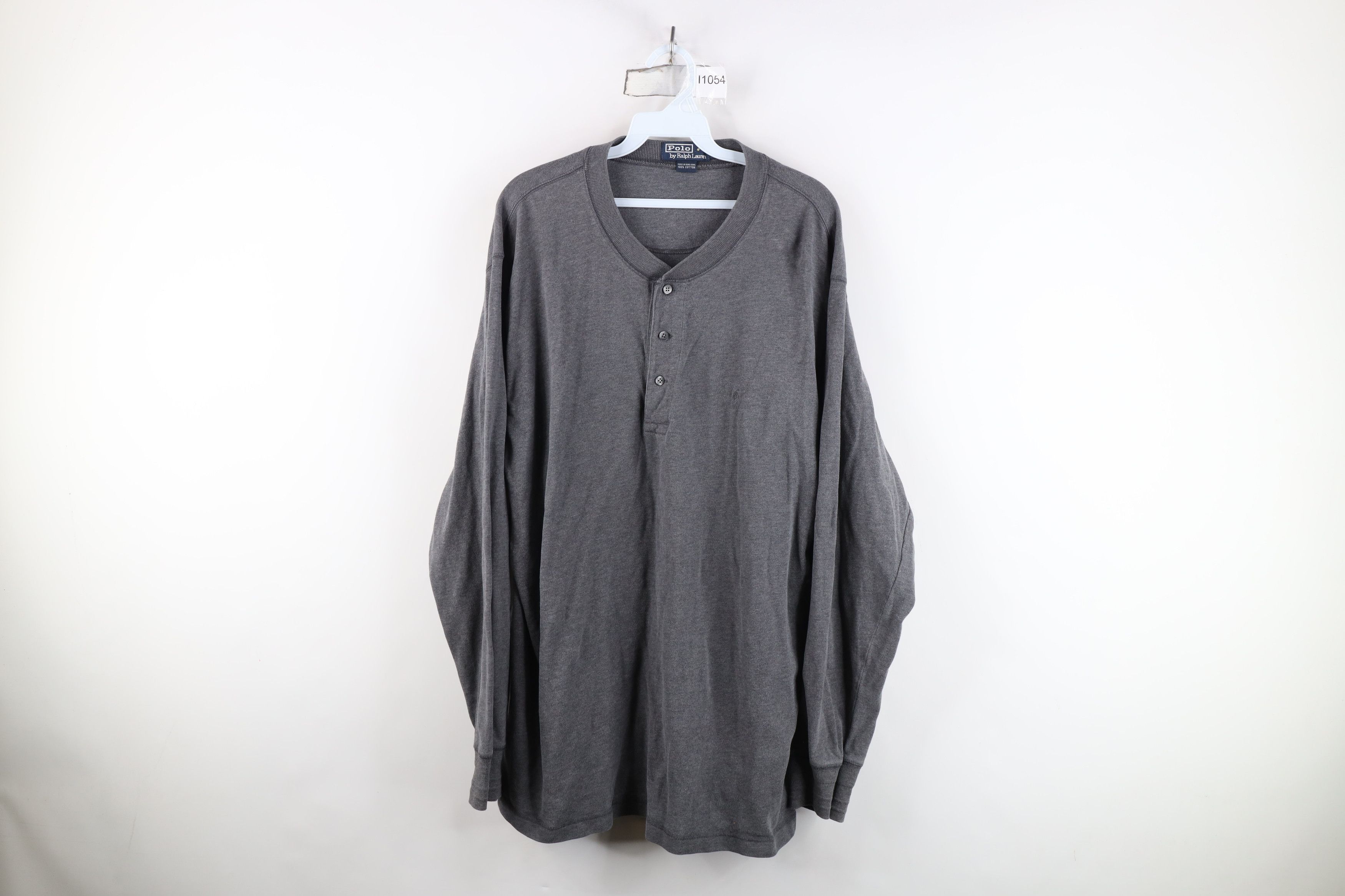 Ralph Lauren Vintage 90s Ralph Lauren Cotton Ribbed Knit Henley T-Shirt Size US XL / EU 56 / 4 - 1 Thumbnail