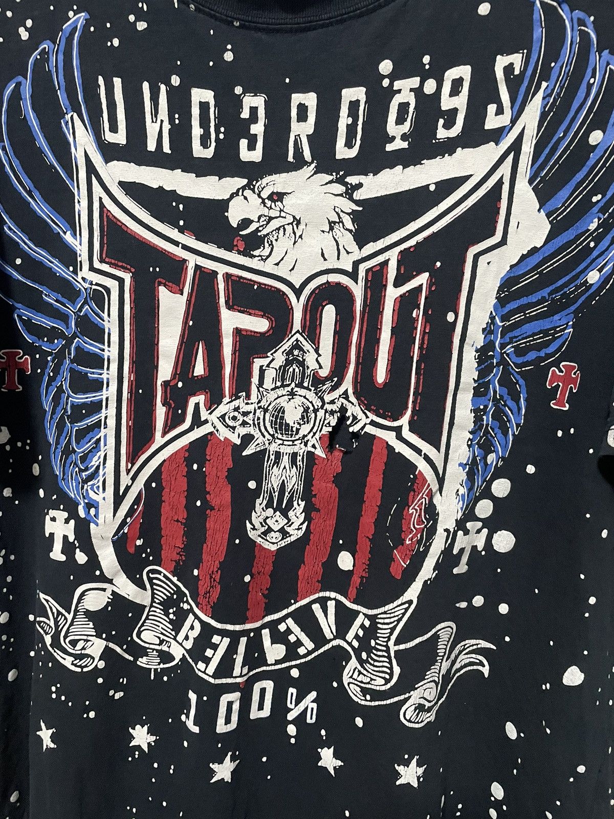Tapout × Vintage Distressed Tapout Underdogs Tee All Over Print Y2K T Shirt Size US M / EU 48-50 / 2 - 6 Thumbnail