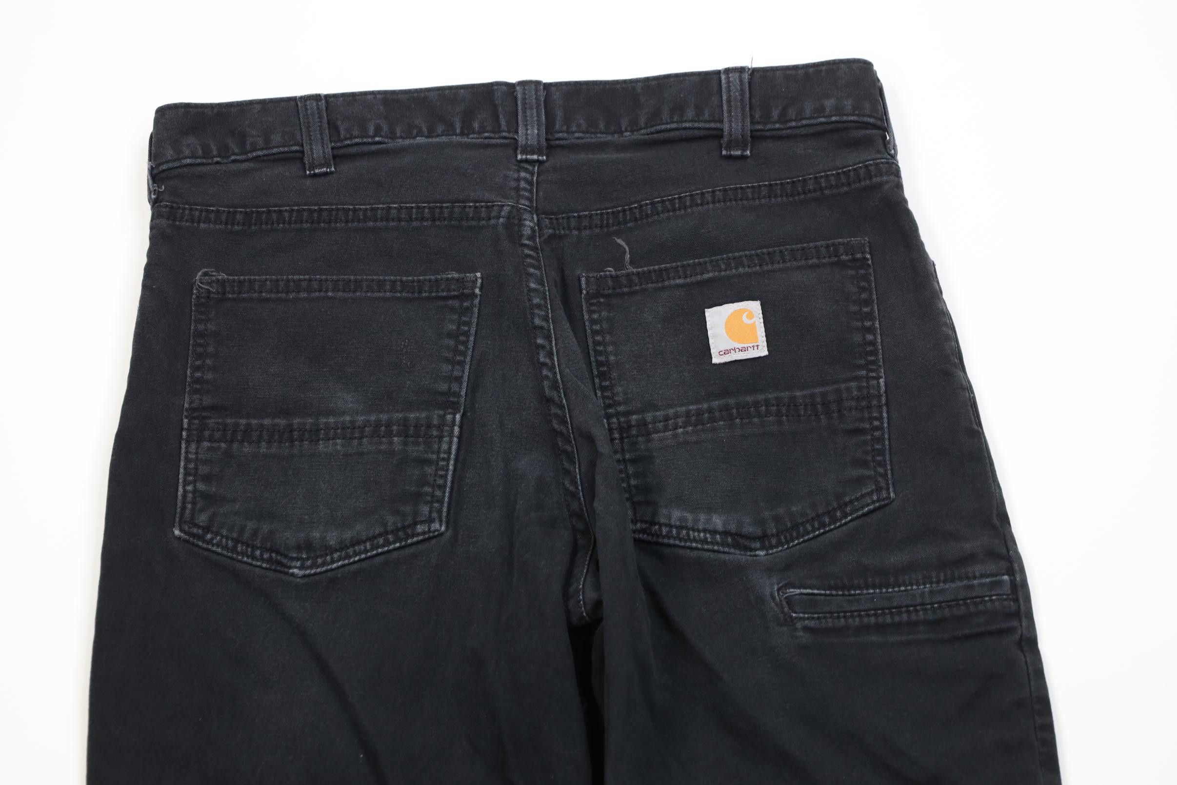 Carhartt Vintage Y2K Carhartt Relaxed Fit Stretch Canvas Pants Black Size US 33 - 12 Thumbnail