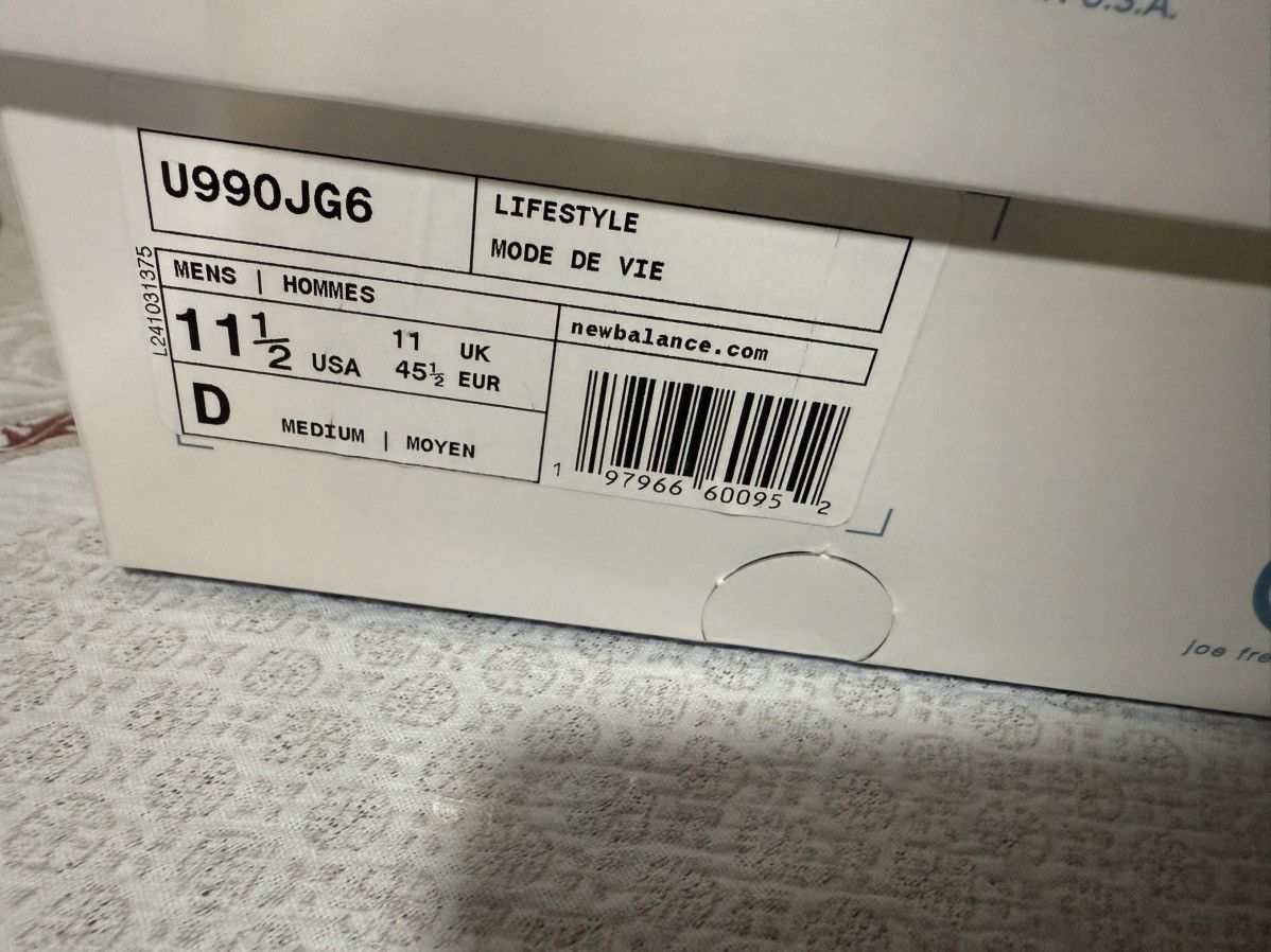 Other NEW BALANCE JOE FRESHGOODS 990V6 MADE IN USA PROM BLUE 11.5 Size US 11.5 / EU 44-45 - 9 Thumbnail