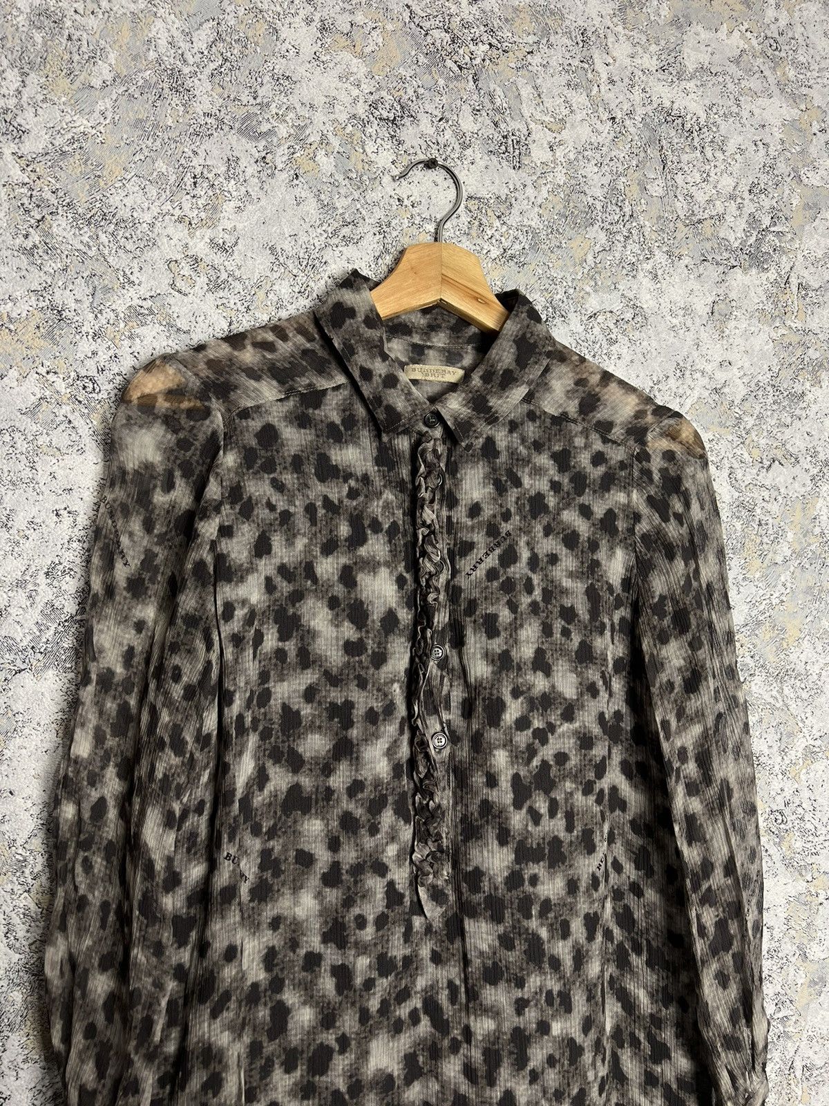 Burberry × Vintage Burberry Brit Dress Animal Printed Mesh Long Sleeve Tunic Size M / US 6-8 / IT 42-44 - 2 Thumbnail