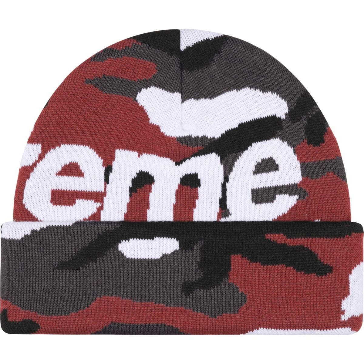 Supreme “Camo Big Logo” Beanie, Red Camo (F/W 2025, Week 18) Size ONE SIZE - 2 Thumbnail