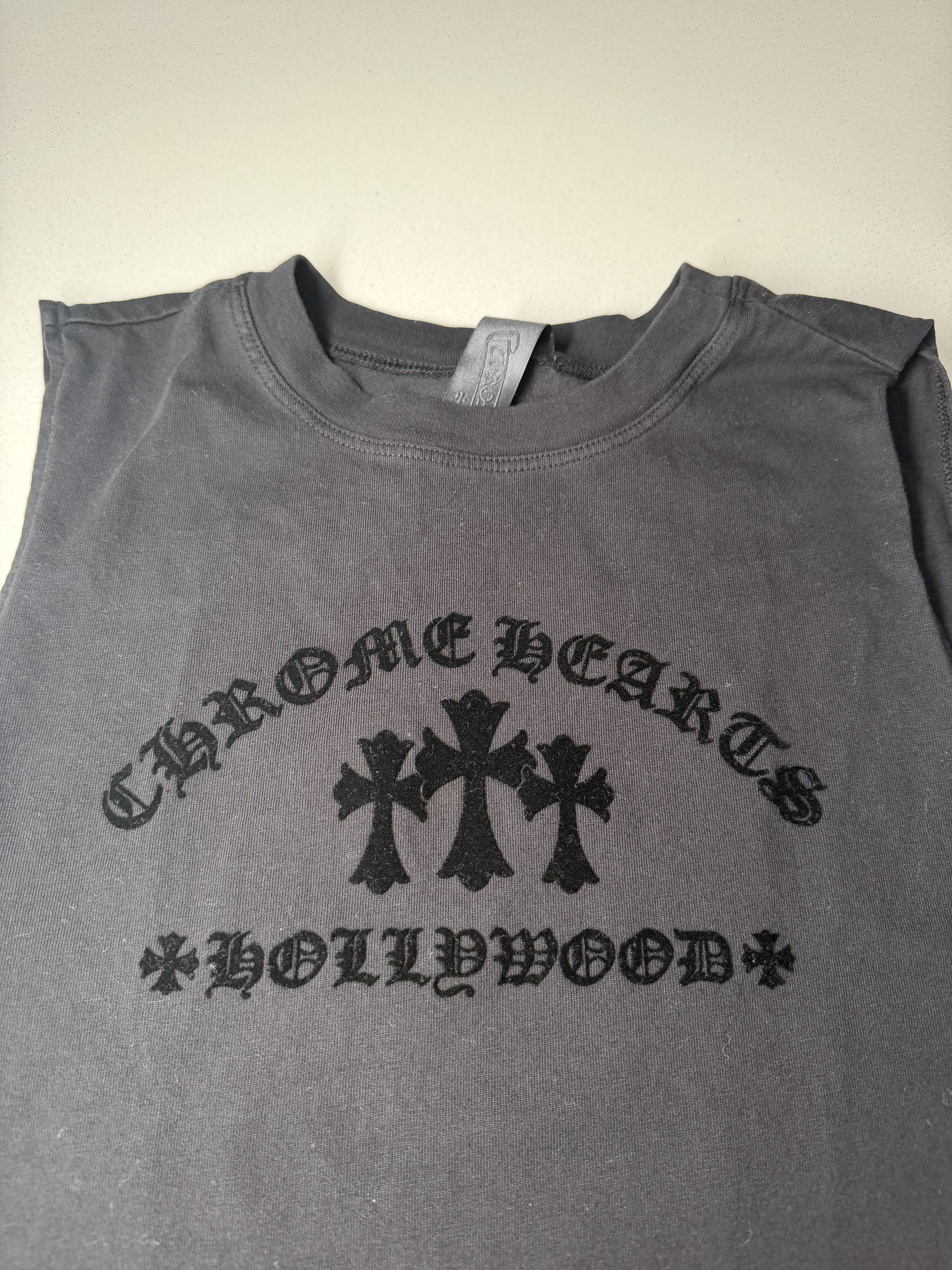 Chrome Hearts TRIPLE VELVET CROSS HOLLYWOOD' BLACK TANK TOP Size XS / US 0-2 / IT 36-38 - 2 Thumbnail