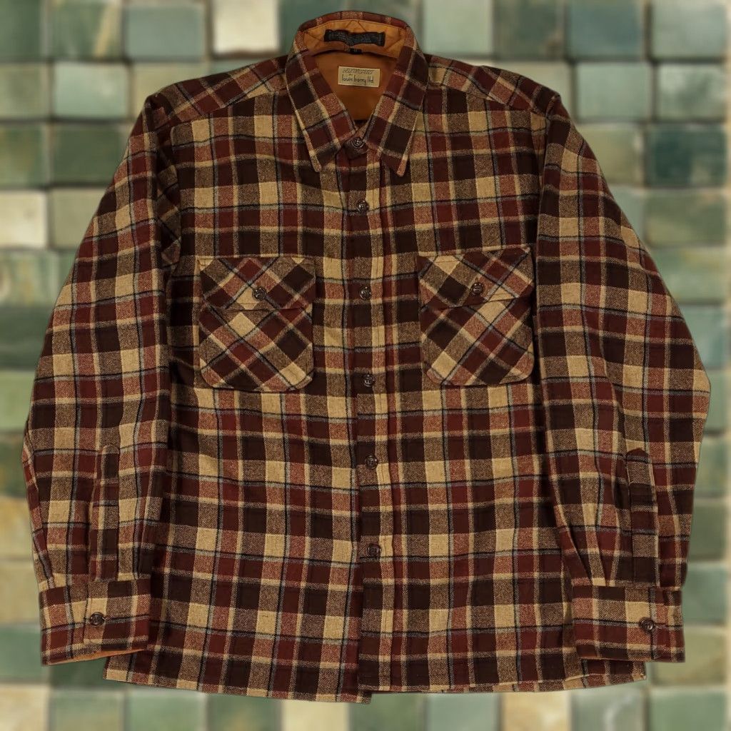 Vintage VINTAGE Beacon Street Plaid Shirt Wool Blend Flannel Louis Barry Mens M Size US M / EU 48-50 / 2 - 1 Thumbnail