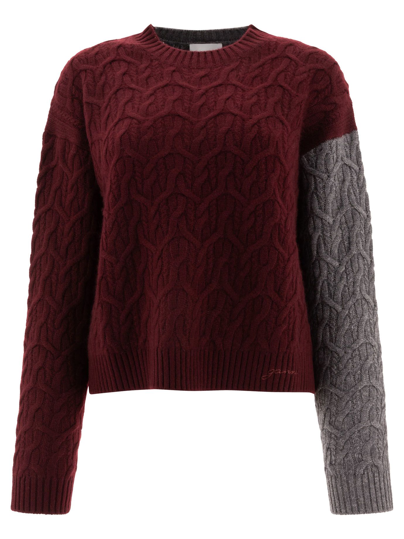 Ganni Bi-Color Crewneck Sweater Size S / US 4 / IT 40 - 1 Thumbnail