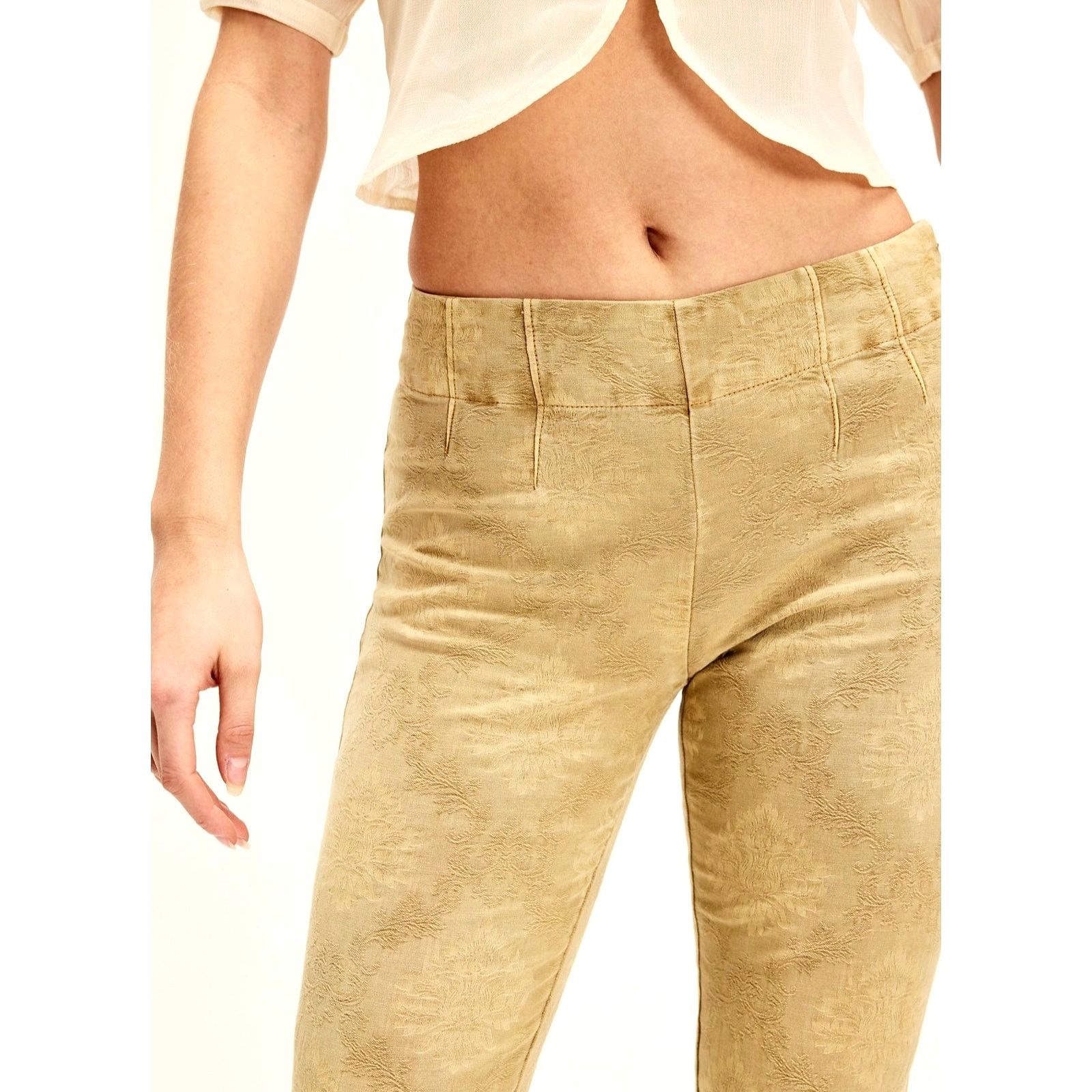 Free People Free People Sweet Saloon Flare Pants Taos Taupe size 12 Size 34" / US 12 / IT 48 - 2 Thumbnail