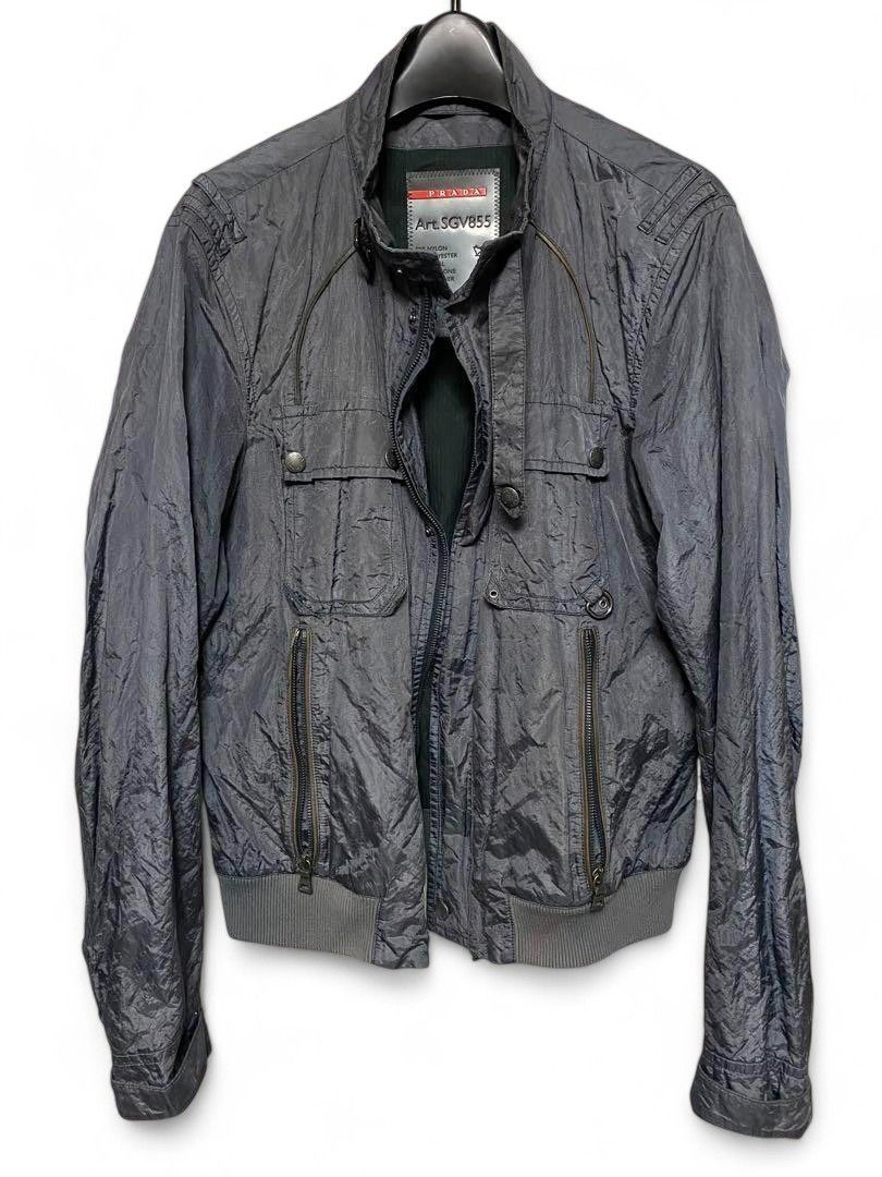 Prada Prada Sport - L Vintage SS06 Gray Black Nylon Leather Size US L / EU 52-54 / 3 - 6 Thumbnail
