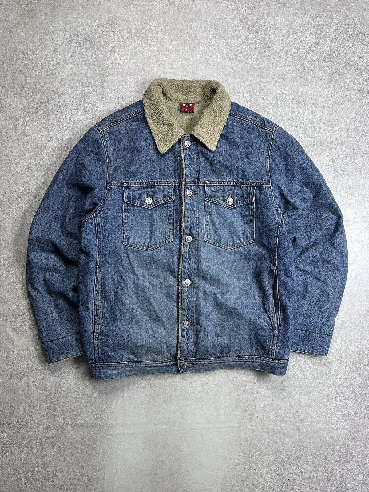 Oakley Vintage Oakley Software Denim Sherpa Jacket Rare L Size US L / EU 52-54 / 3 - 1 Thumbnail