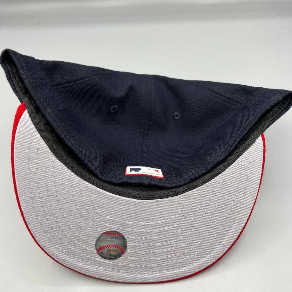 New Era Cleveland Indians Guardians Hat Men 7 5/8 Navy Fitted Cap Size ONE SIZE - 5 Thumbnail