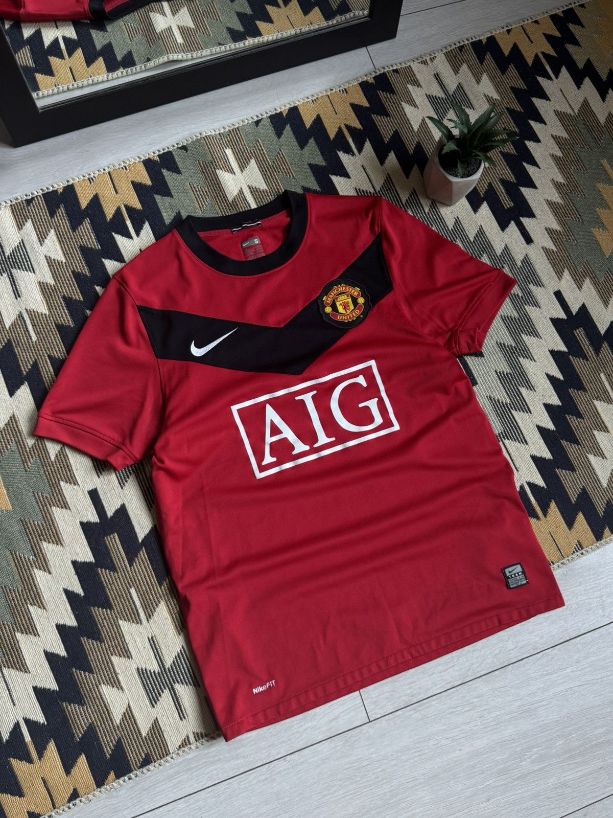 Nike Vintage Nike Manchester United 2009/10 Blockcore Jersey Size US S / EU 44-46 / 1 - 2 Thumbnail