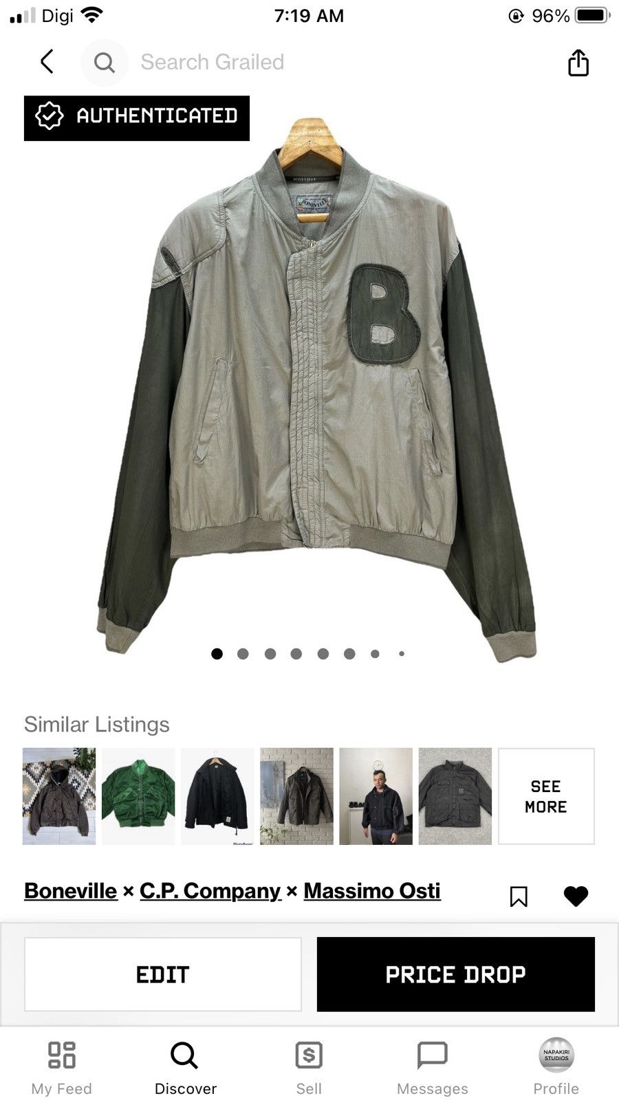 Boneville Vintage 80's Boneville Big Logo Light Bomber #A30-0686 Size US M / EU 48-50 / 2 - 15 Thumbnail
