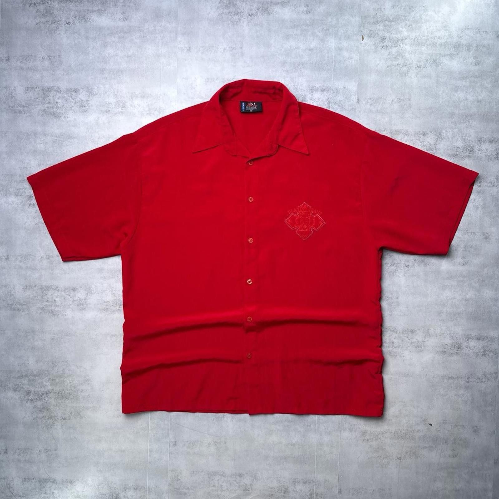 Affliction Y2K Platini Affliction Style 00s Red Button Up Shirt Size US XL / EU 56 / 4 - 5 Thumbnail