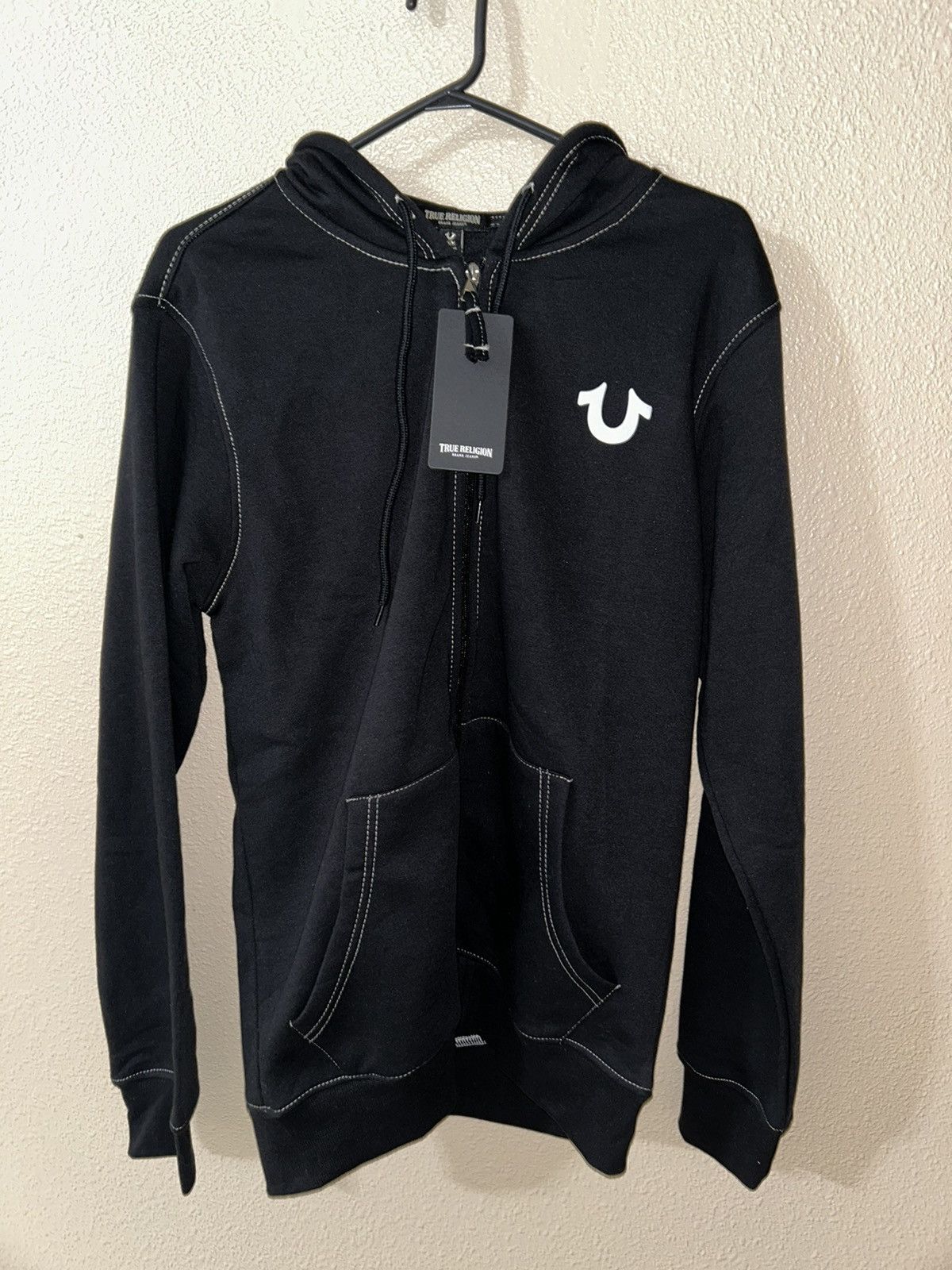 True Religion BRAND NEW JET BLACK BHUDDA LOGO SEAL ZIP HOODIE Size US M / EU 48-50 / 2 - 1 Thumbnail