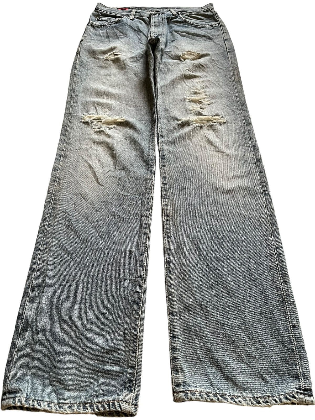 Edwin × Japanese Brand SALES🔥Vintage Japanese Edwin Faded Distress Loose Jeans Size US 30 / EU 46 - 1 Thumbnail