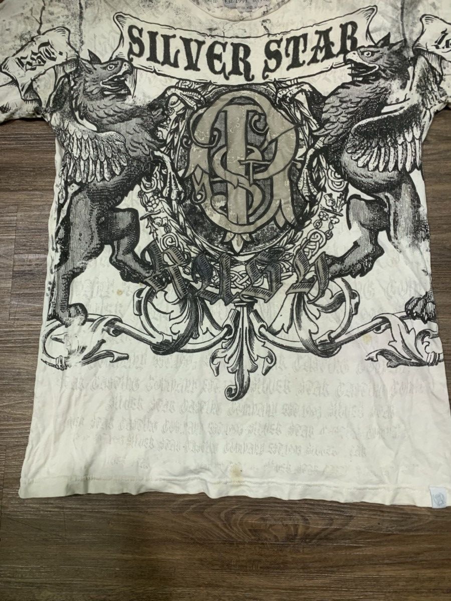 Japanese Brand Y2K Silver Star Affliction Style Tee Size US L / EU 52-54 / 3 - 4 Thumbnail