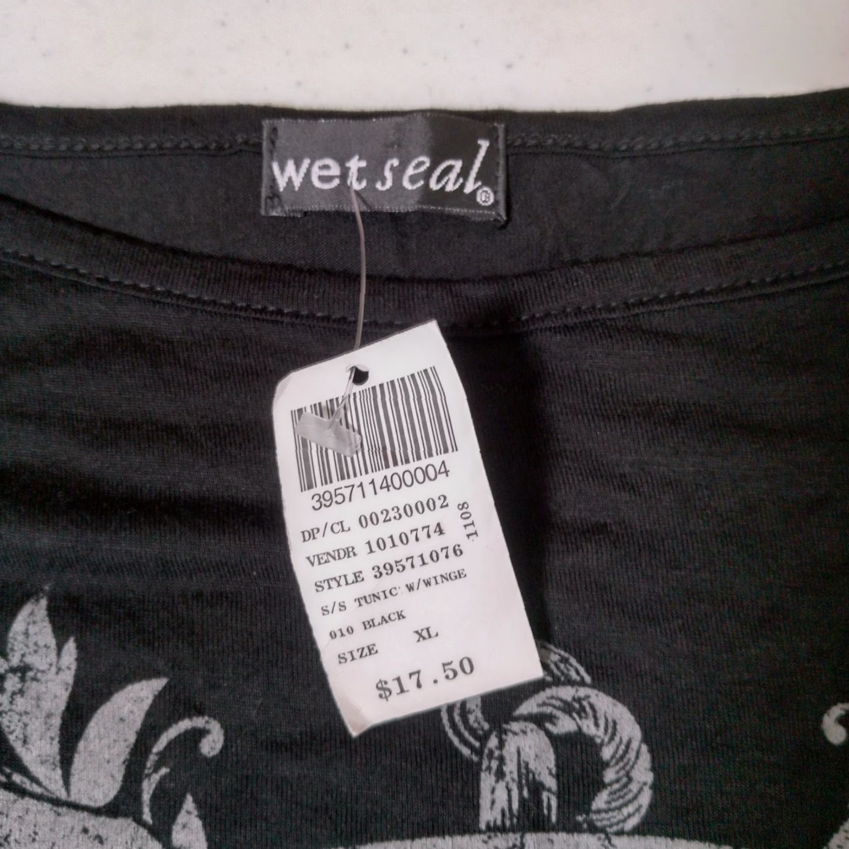 Vintage VINTAGE Wet Seal Juniors XL T-Shirt Women Graphic Anchor Flower Angel Wings Short Sleeve Black Size XL / US 12-14 / IT 48-50 - 5 Thumbnail