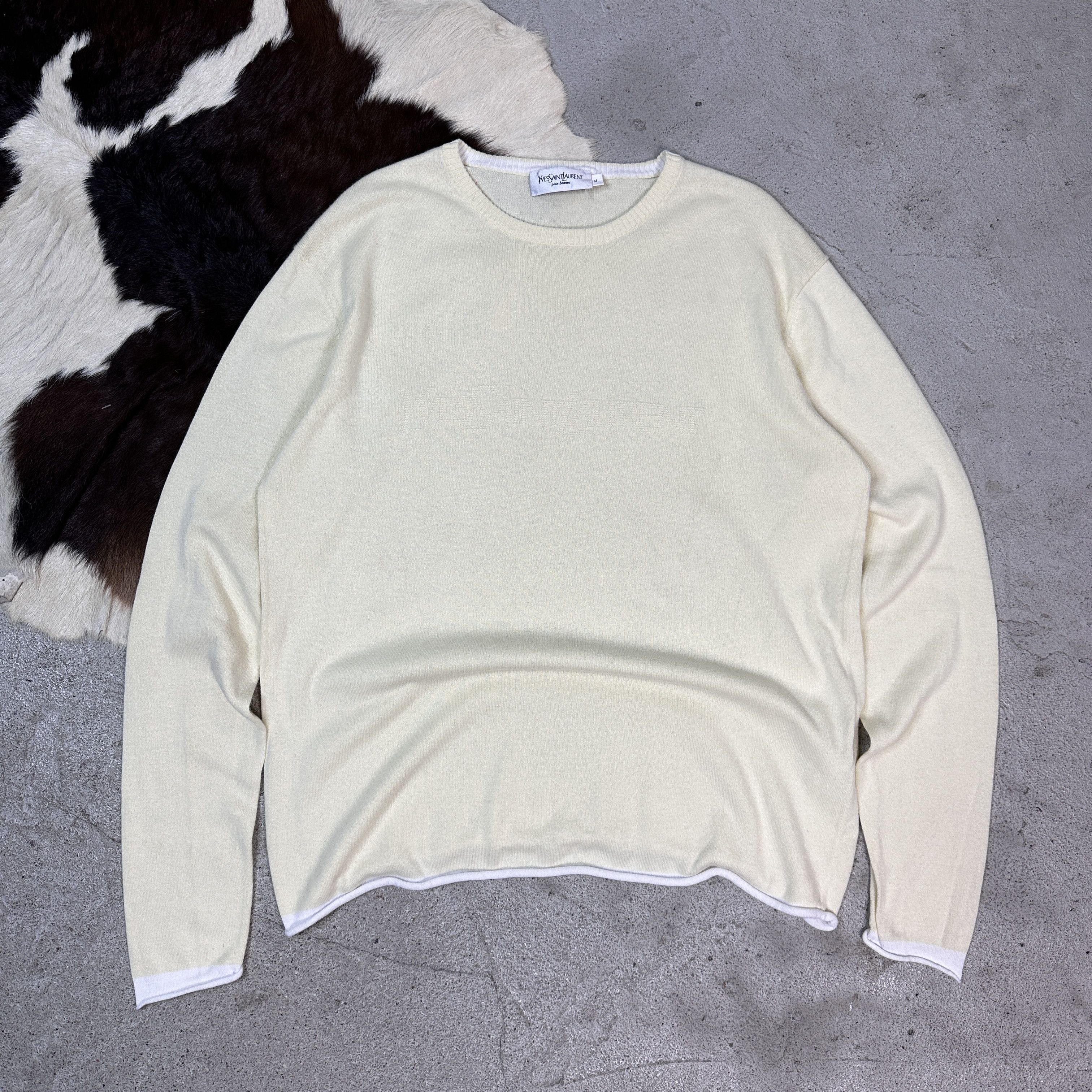 Vintage × Yves Saint Laurent Yves Saint Laurent Sweatshirt Size M / US 6-8 / IT 42-44 - 2 Thumbnail