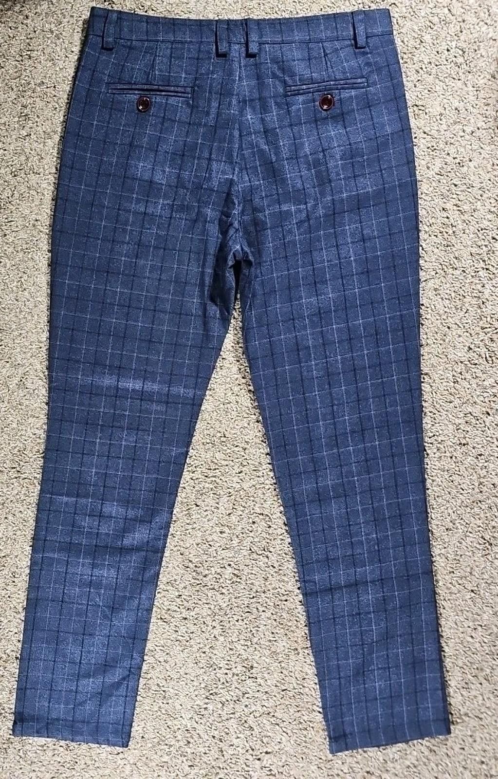 The Unbranded Brand Plaid Windowpane Dress Pants 31x29 Size US 36 / EU 52 - 5 Thumbnail
