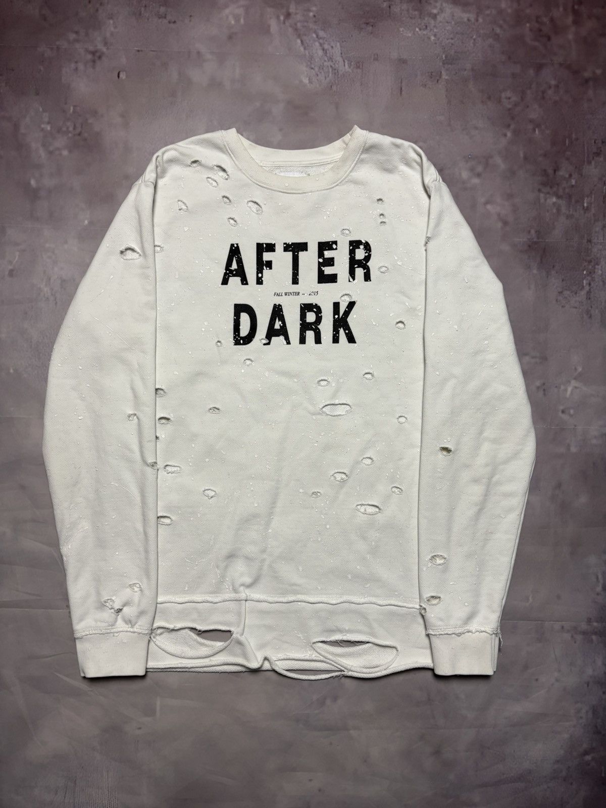Misbhv MISBHV after dark distressed crewneck FW15 Size US M / EU 48-50 / 2 - 1 Thumbnail