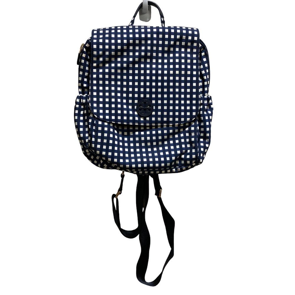 Tory Burch Tory Burch Check Nylon Backpack Textile Backpack Duty Free For Usa in Blue, Women's