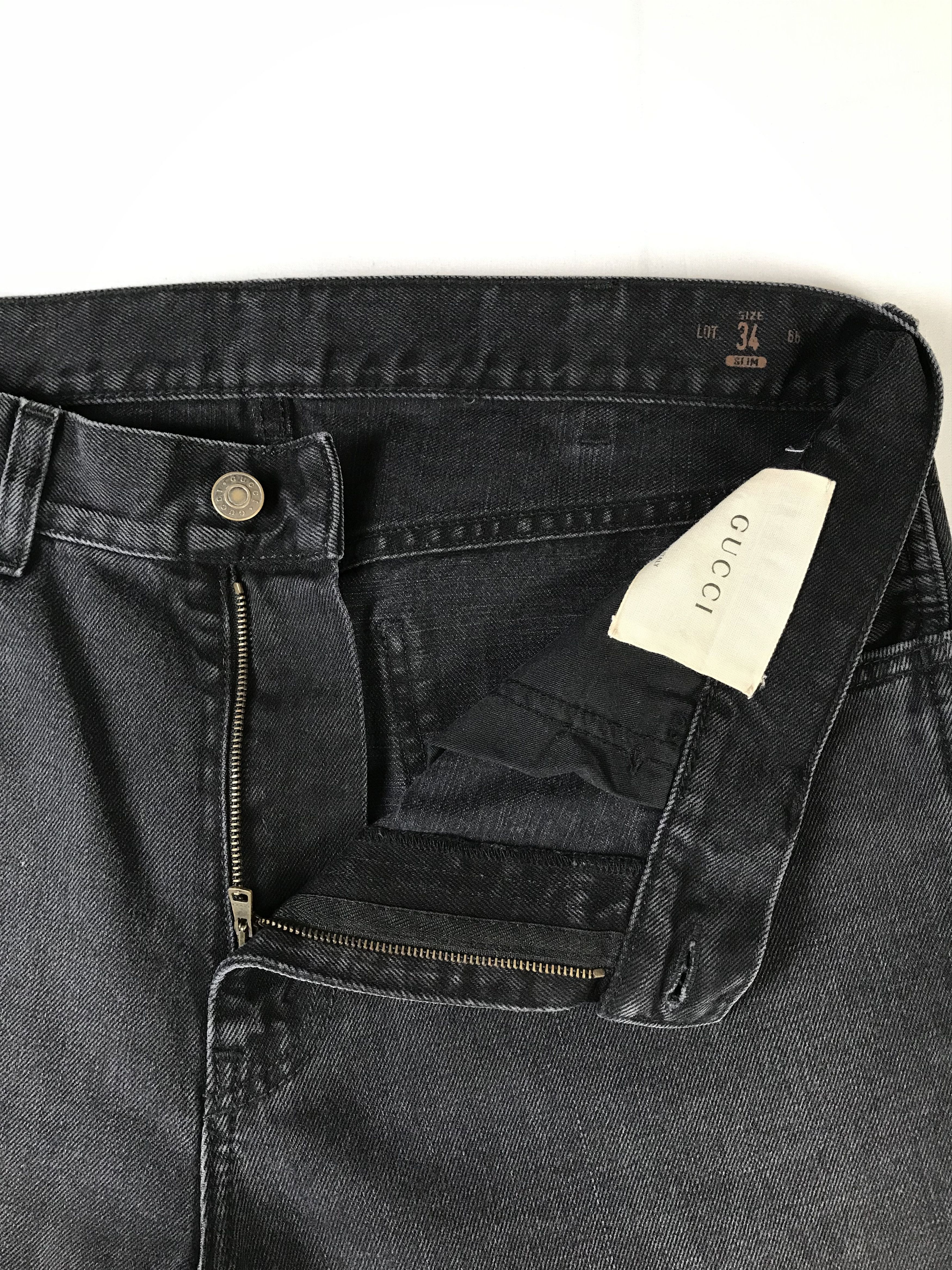 Gucci Men's Classic Gucci Black Jeans Size US 34 / EU 50 - 10 Thumbnail