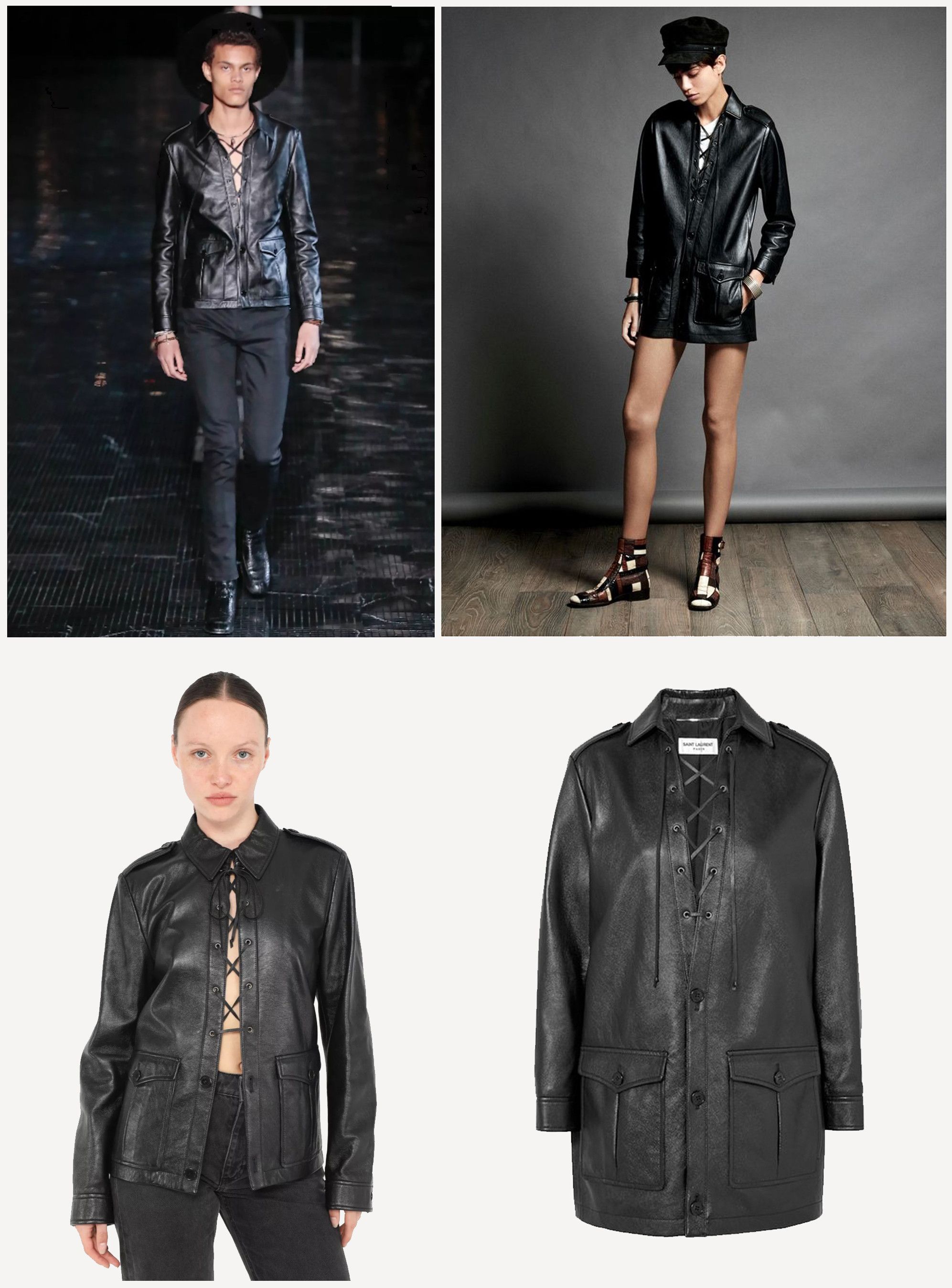 Saint Laurent Paris Saint Laurent Paris _ Lamb _ Lace Up Mini Dress / Jacket Size S / US 4 / IT 40 - 2 Thumbnail