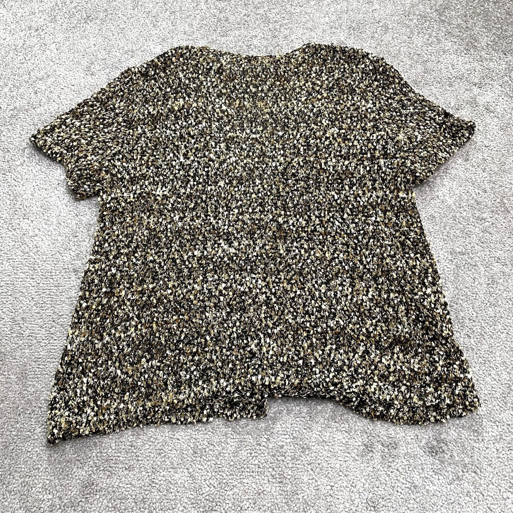 Vintage Alfred Dunner Cardigan Sweater Womens Medium Brown Short Sleeve Casual Size M / US 6-8 / IT 42-44 - 2 Thumbnail