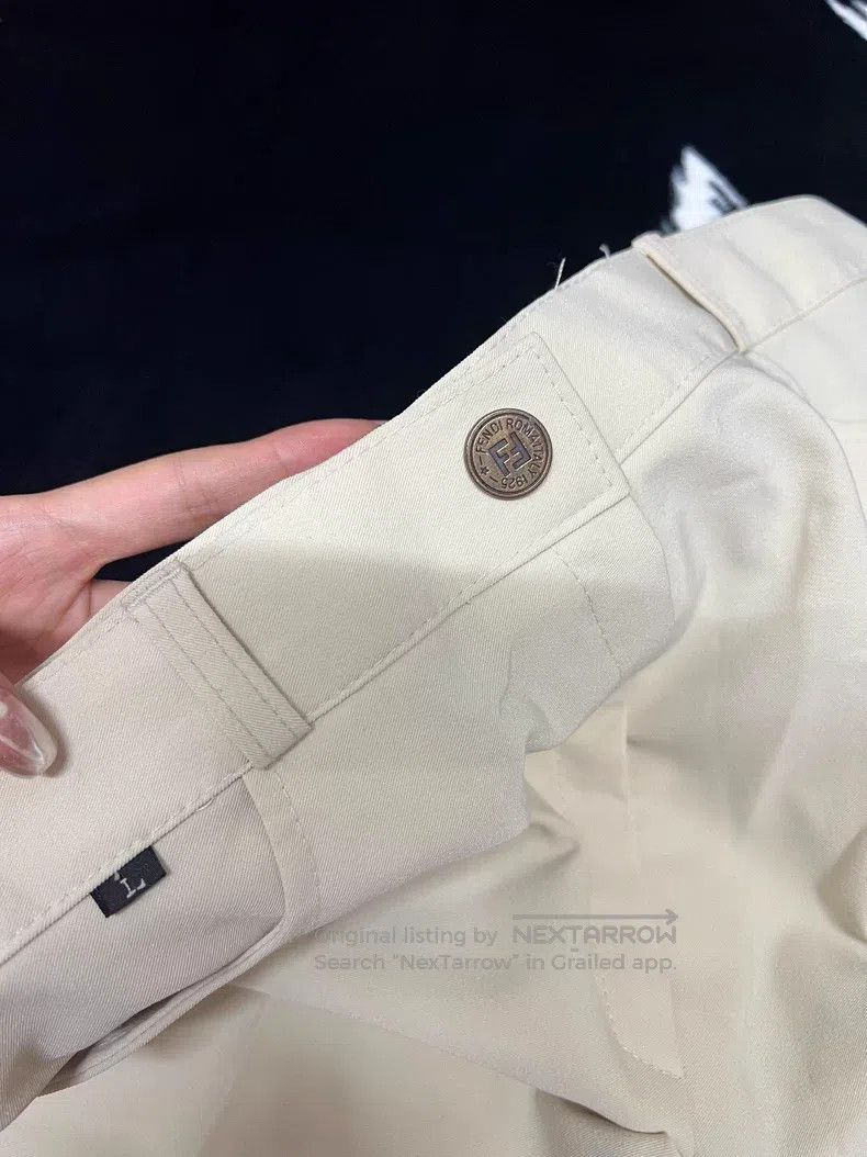 Fendi Fendi size M Old Patterned Cuffed Light Blue Trousers Size 22" - 4 Thumbnail