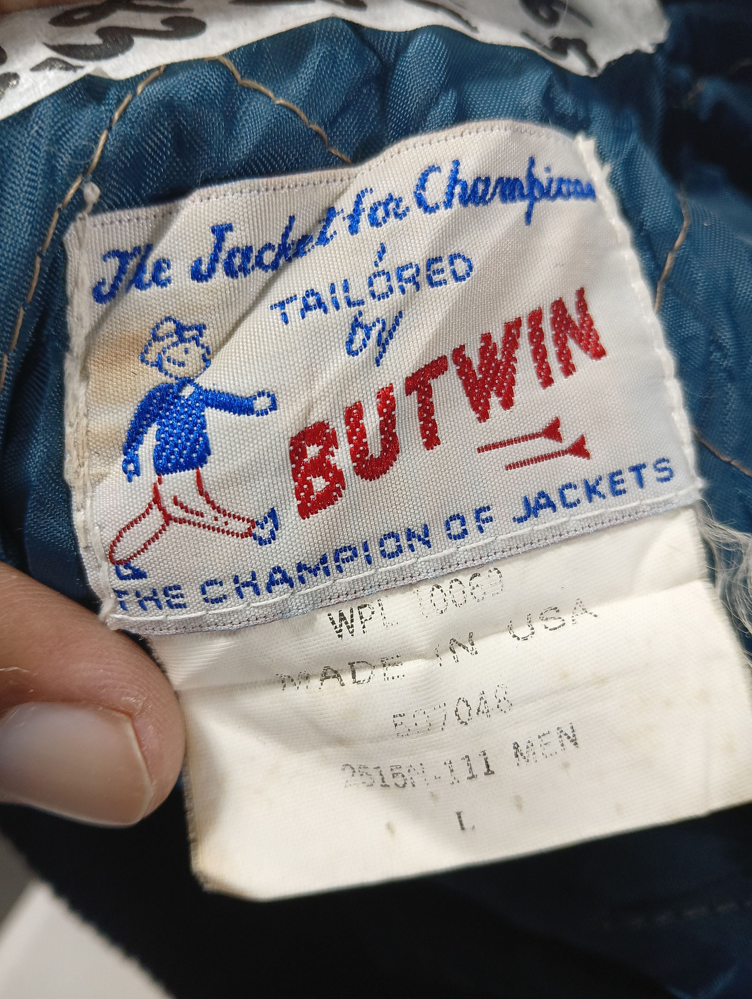 Vintage BUTWIN JACKET 60-70s NY MLB NEW YORK YANKEES BIG LOGO RARE Size US XXL / EU 58 / 5 - 10 Thumbnail