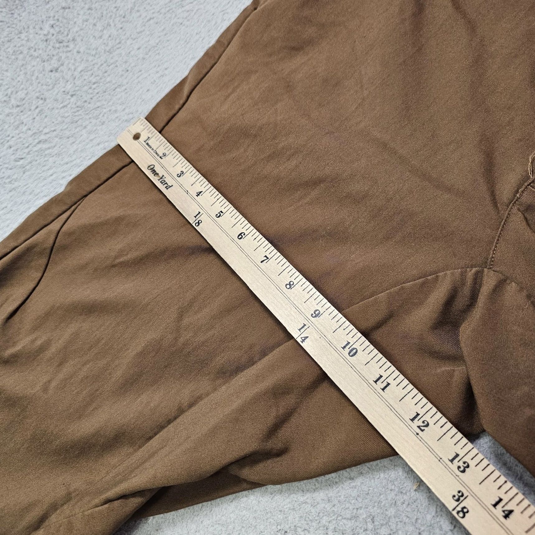 Vintage Roam Everywhere Pants Mens XL Brown Khaki Stretch Travel Chino Elastic Waist Size US 36 / EU 52 - 4 Thumbnail