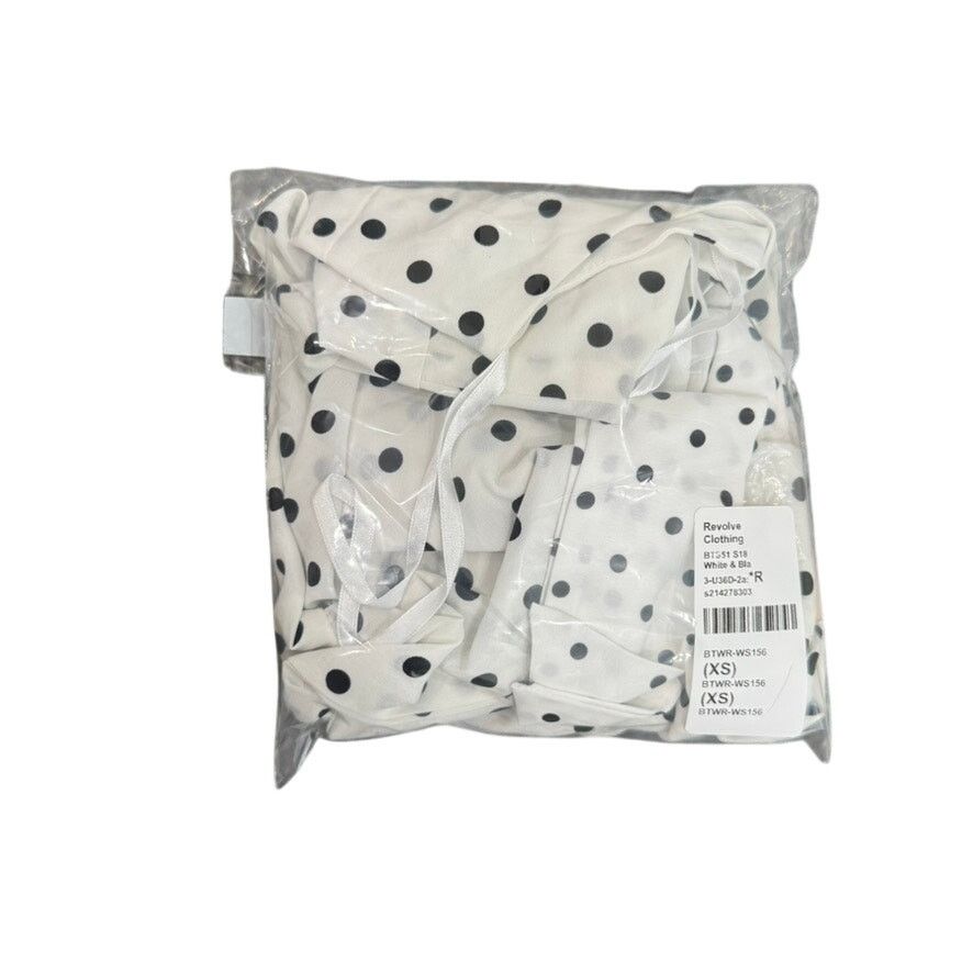 superdown Superdown Yasmin Tie Back Crop Top in White & Black, Size XS Size XS / US 0-2 / IT 36-38 - 6 Thumbnail