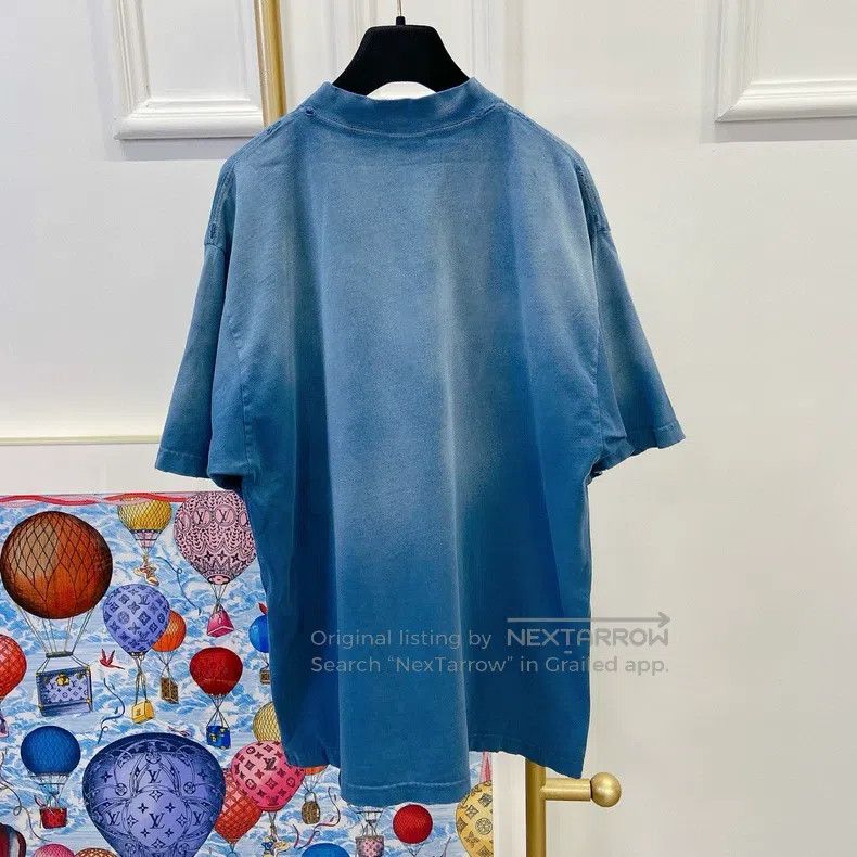Balenciaga Balenciaga Blue Letter Short Sleeve Size US XS / EU 42 / 0 - 2 Thumbnail