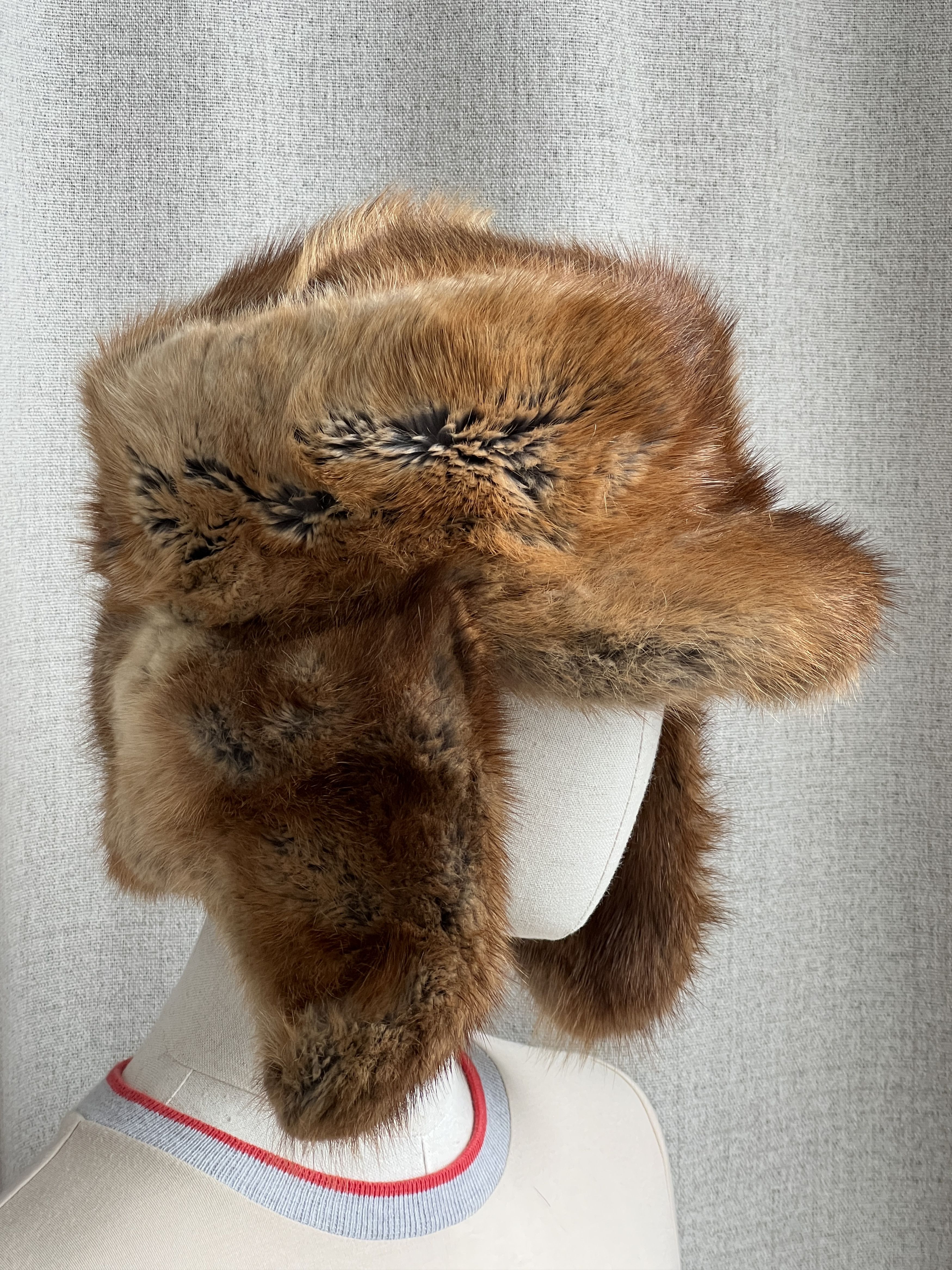 Vintage Vintage Avant Garde Real Fox Fur Brown Ushanka Hat Size ONE SIZE - 4 Thumbnail