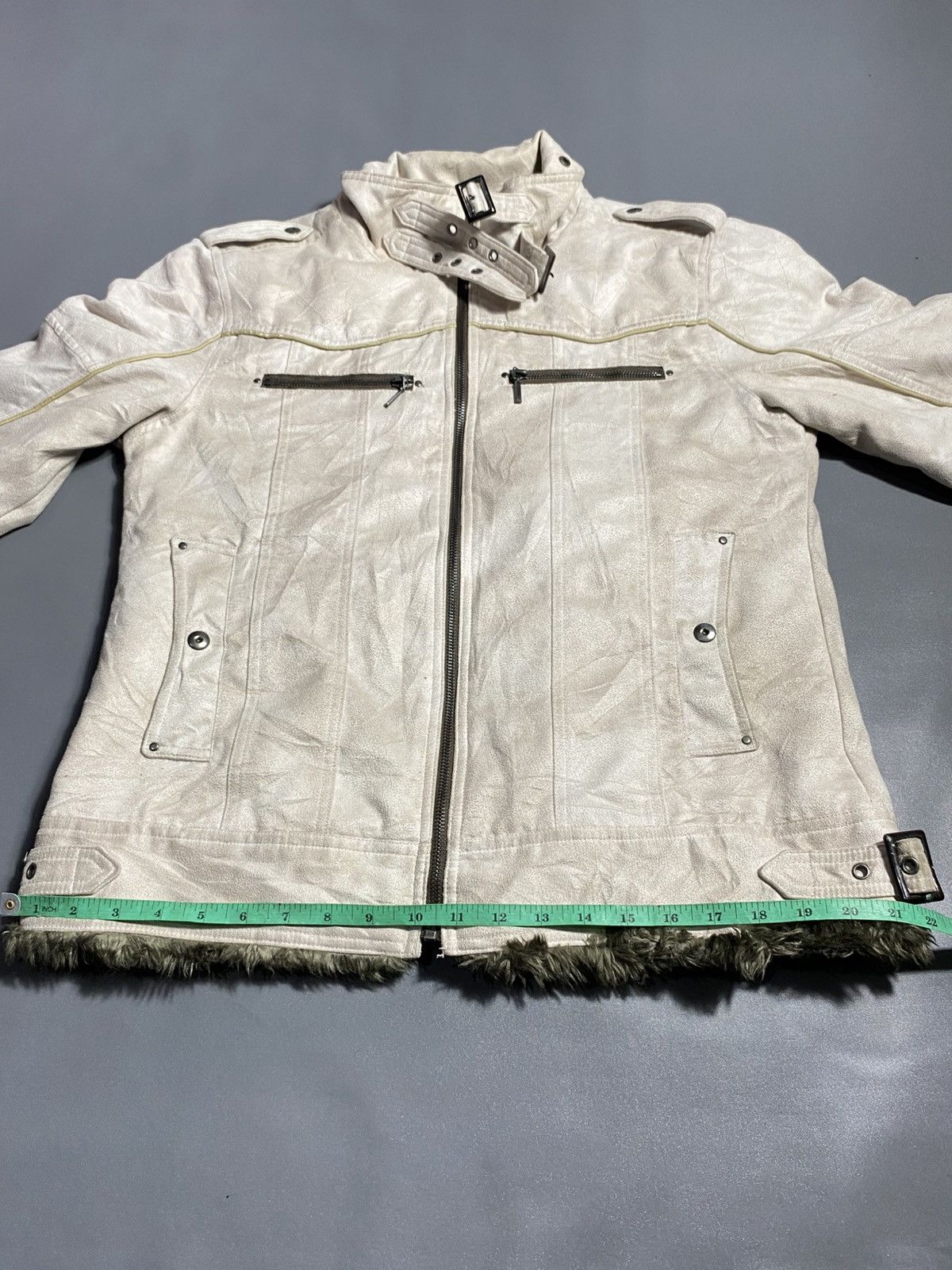 Japanese Brand Waxed Fur Rider Bondage Suede Jacket Size US L / EU 52-54 / 3 - 12 Thumbnail