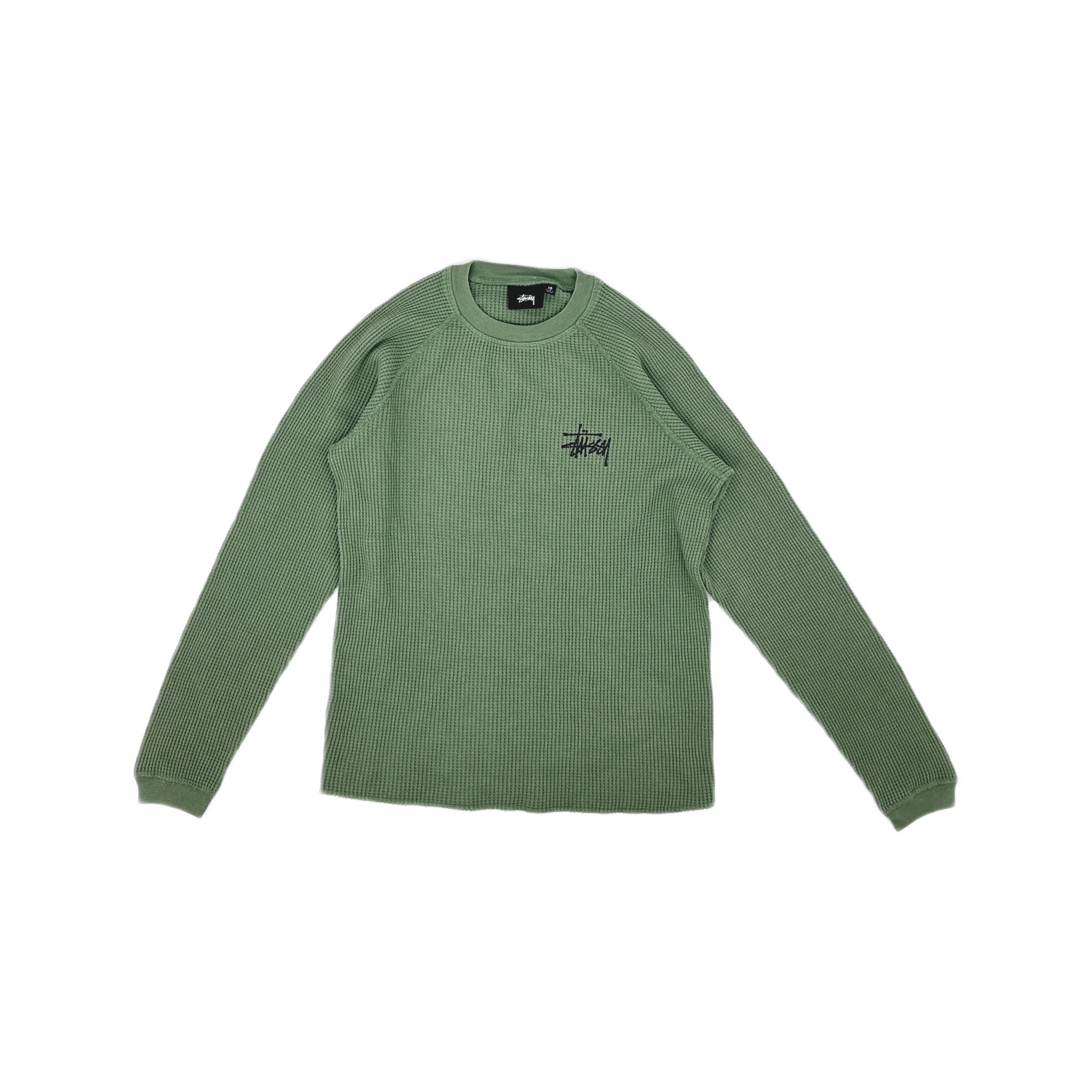 Stussy Stussy Green Waffle Long Sleeve T-Shirt Size XS Size US XS / EU 42 / 0 - 1 Thumbnail