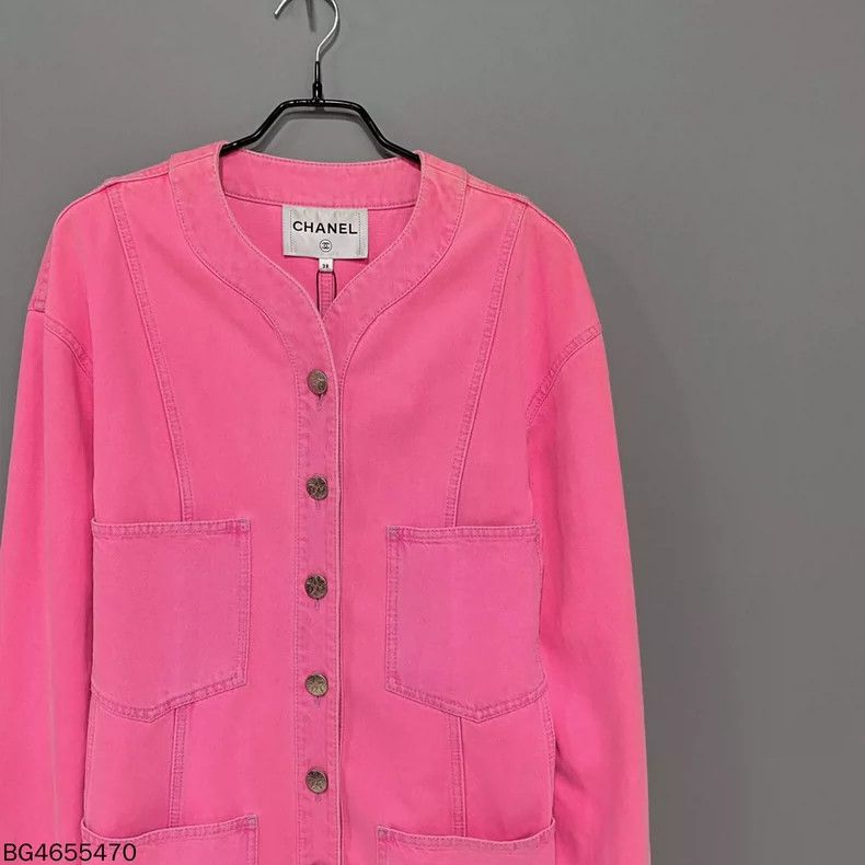 Chanel Chanel Rose red denim jacket Size XS / US 0-2 / IT 36-38 - 4 Thumbnail