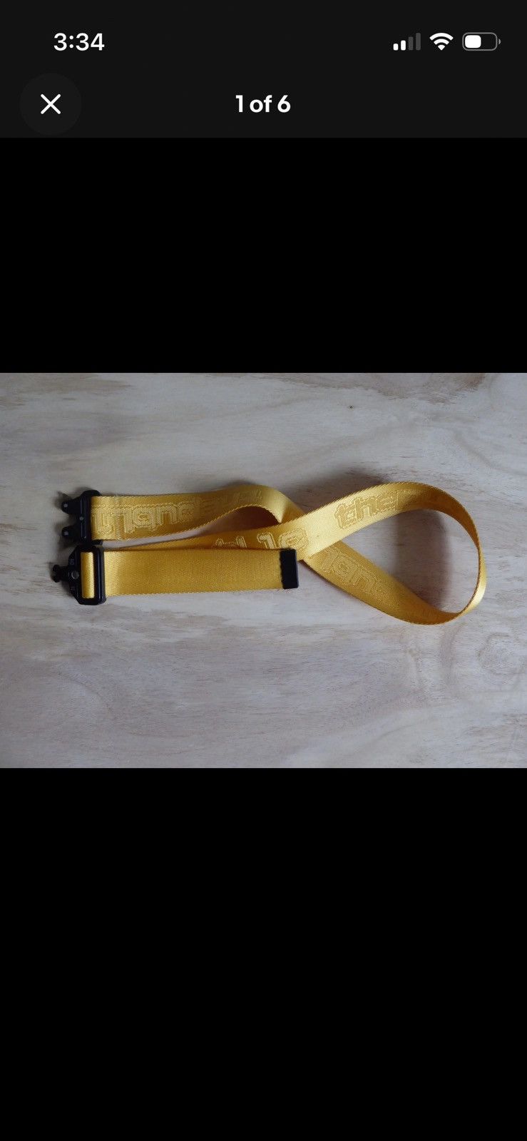 Other thepublic RATCHET STRAP 38" BELT CLASP CLOSURE YELLOW Size ONE SIZE - 2 Thumbnail