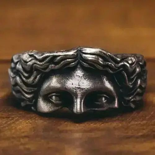 Other New Vintage Brass Religious Belief Jesus Head Ring Unisex Size ONE SIZE - 8 Thumbnail