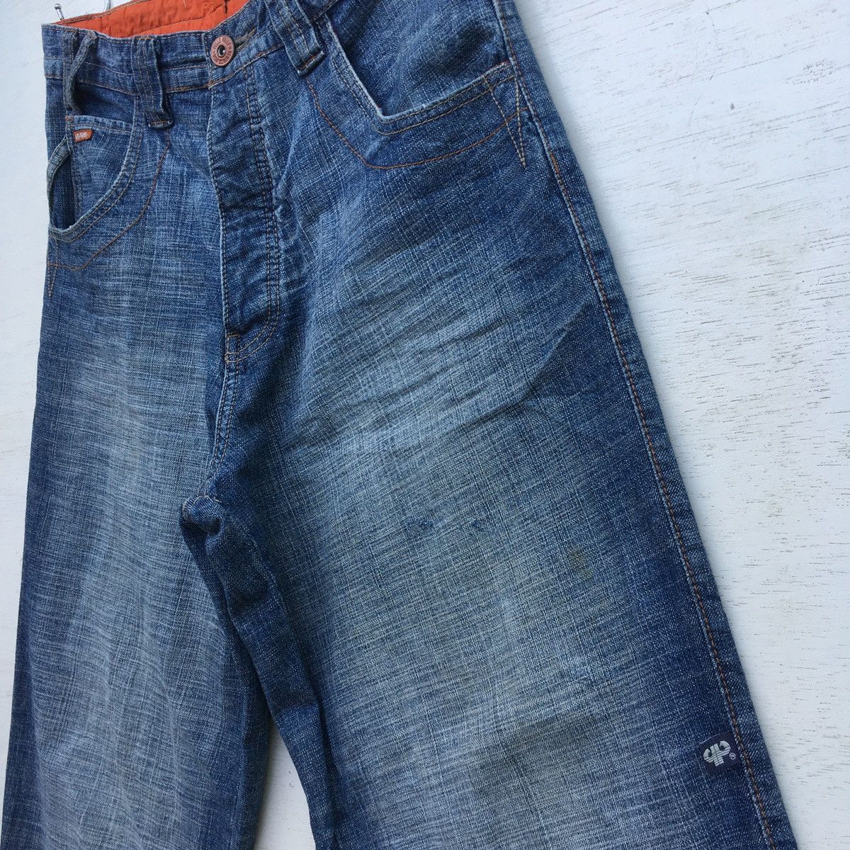 Marc Buchanan Crazy Y2K Vintage Pelle Pelle Jeans Baggy String Leg Size US 32 / EU 48 - 11 Thumbnail
