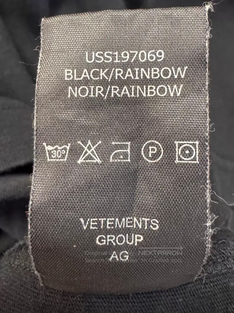Vetements Vetements Short Sleeve T-Shirt, XS Size, Black Size US XS / EU 42 / 0 - 6 Thumbnail