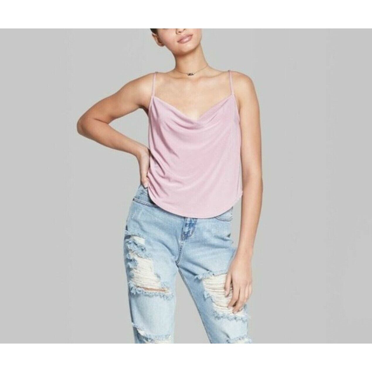 Target Basics Wild Fable | Cowl Neck Slinky Stretch Cami | Medium NWT Size M / US 6-8 / IT 42-44 - 1 Thumbnail